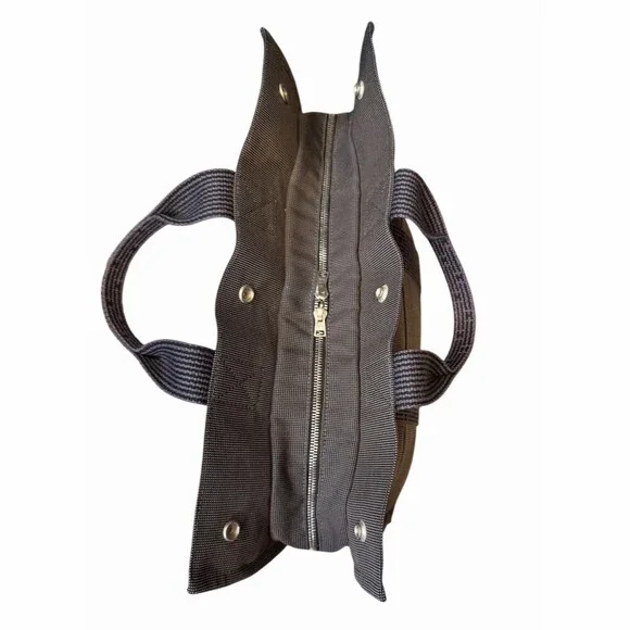 Hermès Grey Herline MM Tote Bag  Medium Zip Top With Snaps - Picture 5 of 12